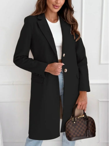 Autumn Tweed Coat – Stylish Long Button Design for Elegant Winter Outfits 1