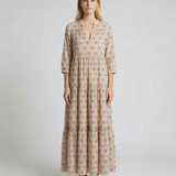 Autumn Vintage Long Dress – Flattering V-Neck Design for Effortless Style 2