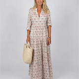 Autumn Vintage Long Dress – Flattering V-Neck Design for Effortless Style 3