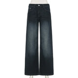 Autumn WInter Low Waist Denim Jeans Women 2025 Wide Leg Loose Baggy Pants American Retro Fashion Streetwear Female Y2K Trousers 5