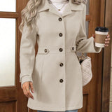 Autumn Wool Coat – Elegant Slim Fit Design for Versatile Styling 0