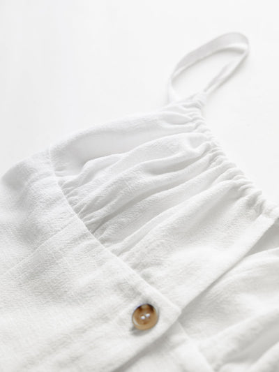 Darling Linen Plain Mini Dress-5