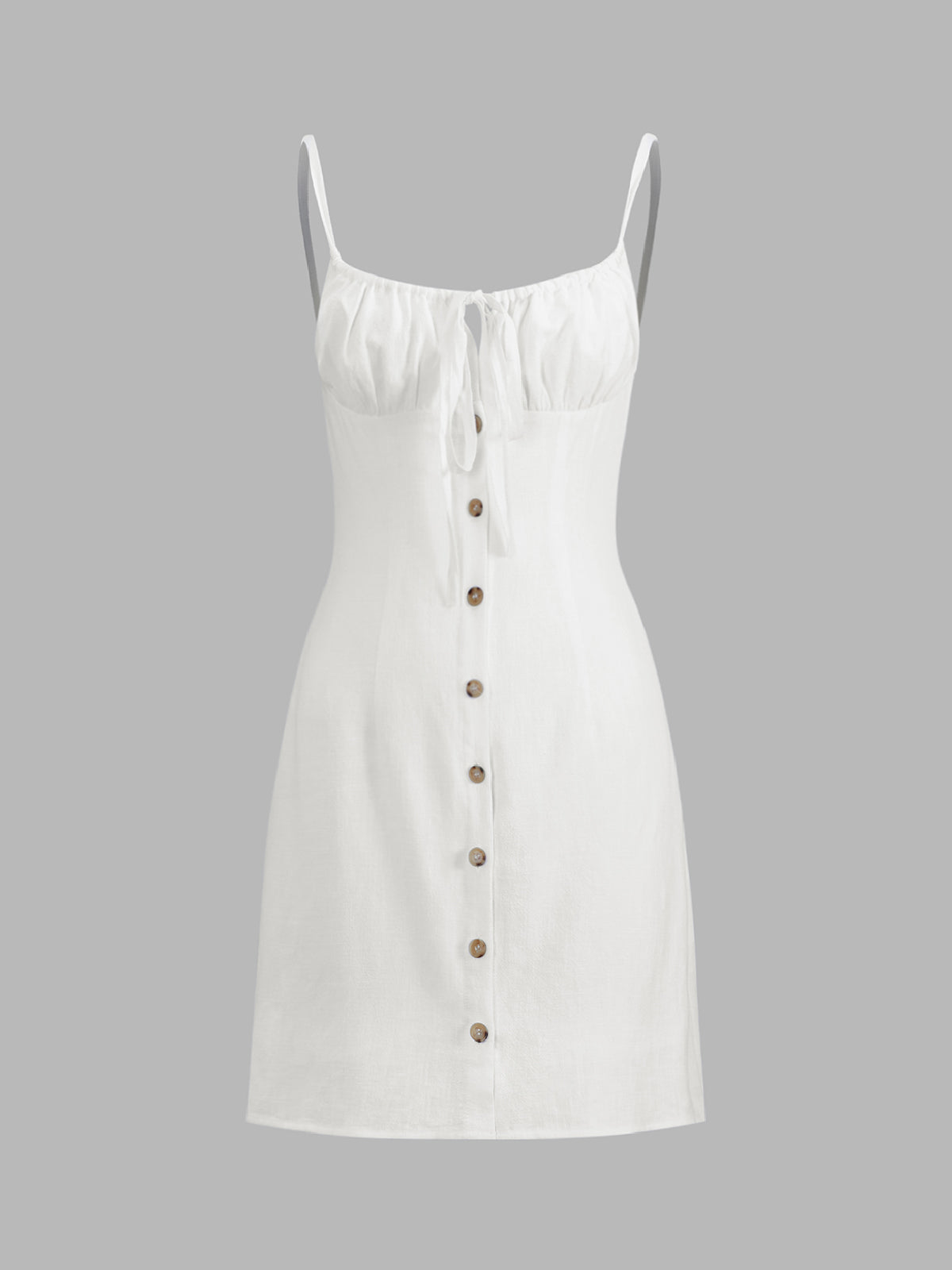 Darling Linen Plain Mini Dress-2