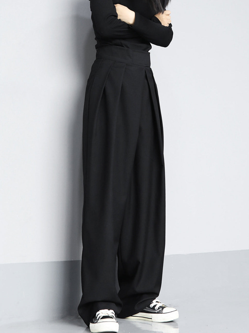 Wide Leg Velcro Waist Pants