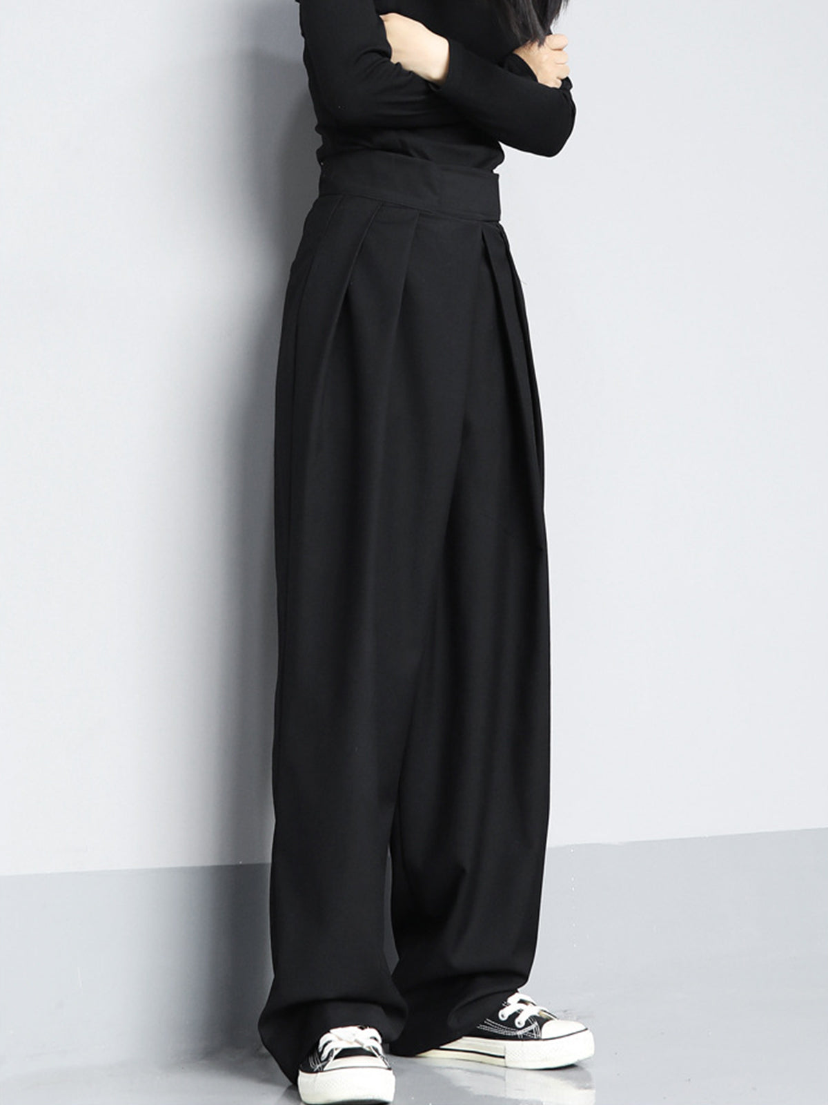 Wide Leg Velcro Waist Pants