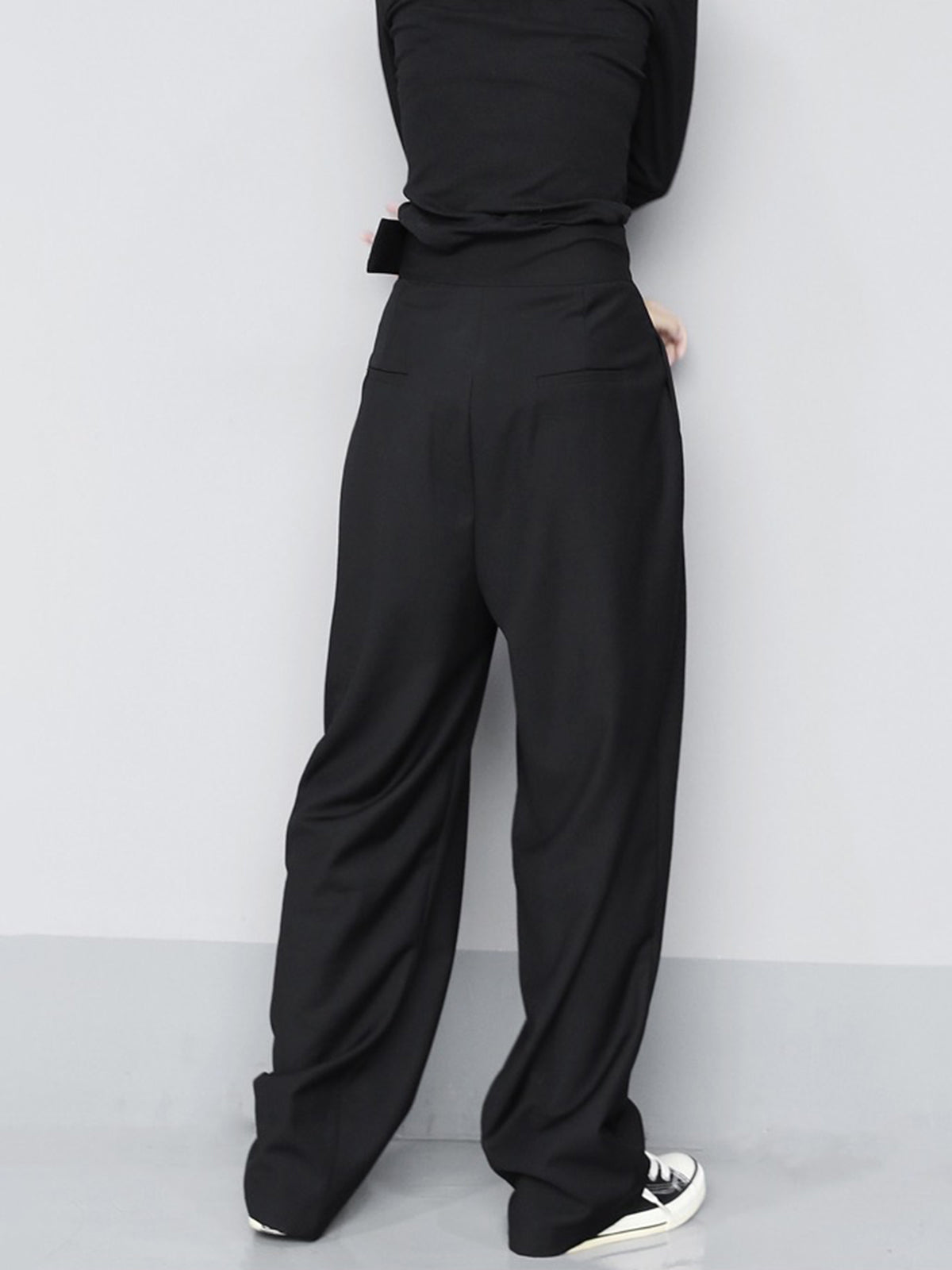 Wide Leg Velcro Waist Pants
