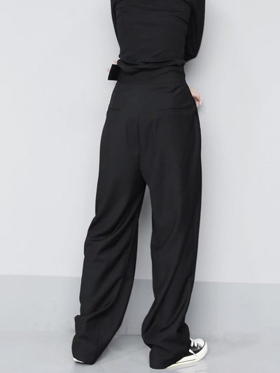 Wide Leg Velcro Waist Pants
