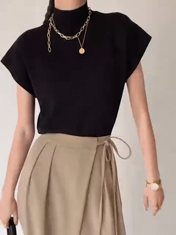 Sleeveless Knit Pullover Vest