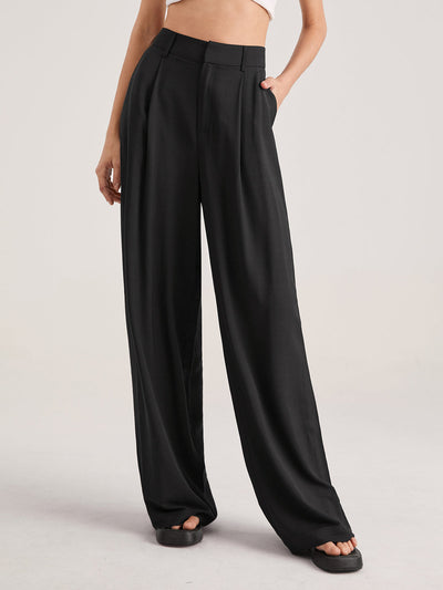 High Waisted Wide Leg Trousers