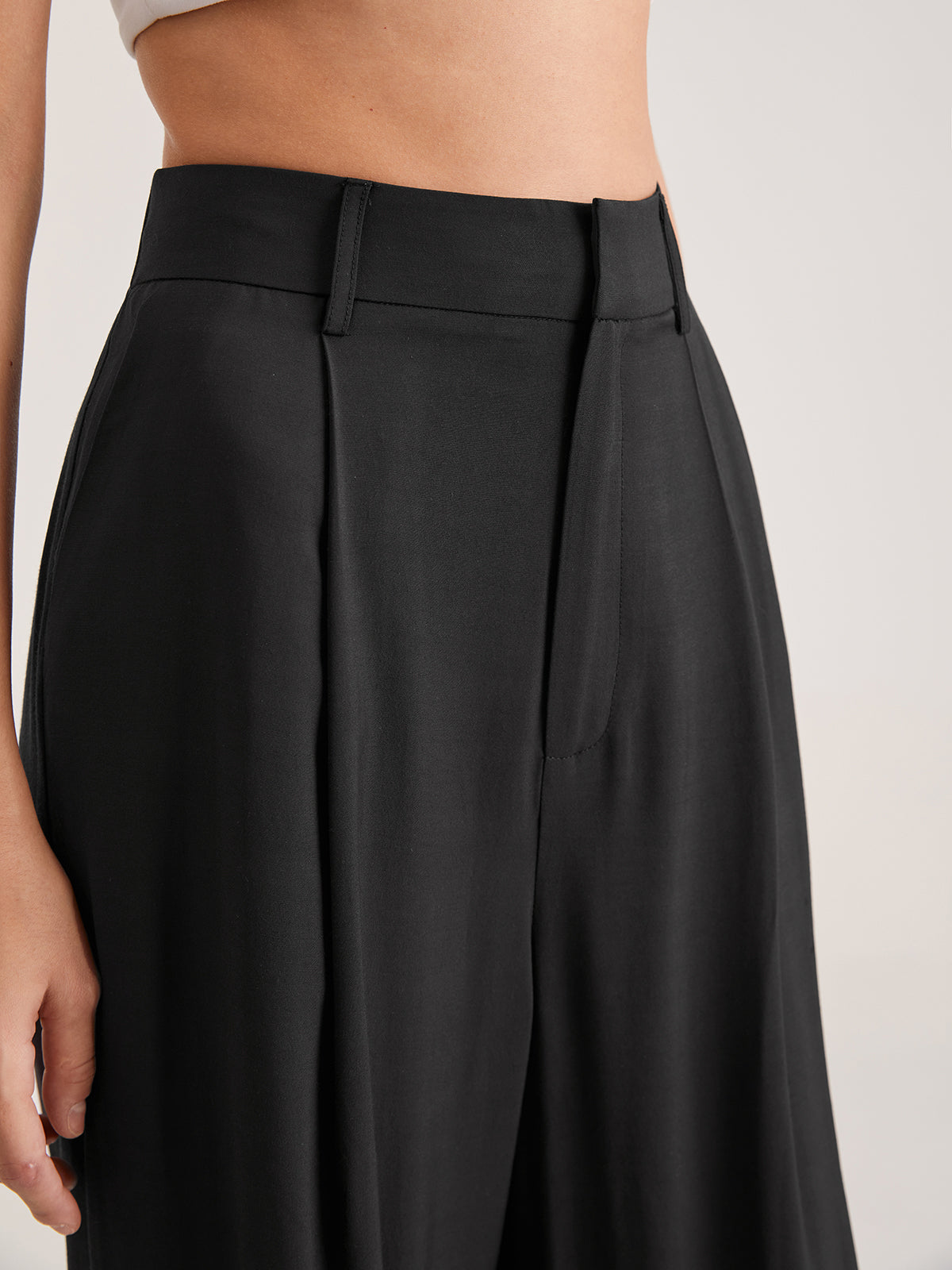 High Waisted Wide Leg Trousers
