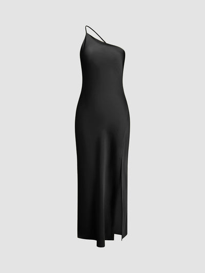 Open Back Satin Maxi Dress