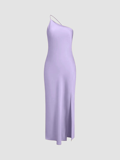 Open Back Satin Maxi Dress