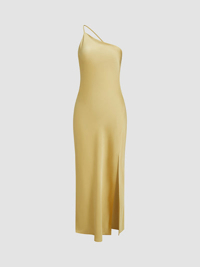 Open Back Satin Maxi Dress