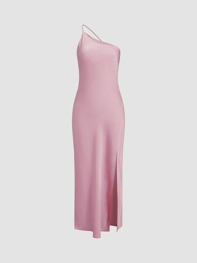 Open Back Satin Maxi Dress