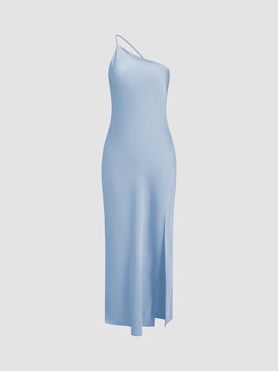 Open Back Satin Maxi Dress