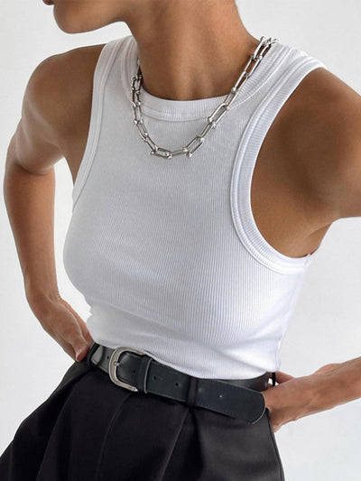 Ribbed Crop Tank Top