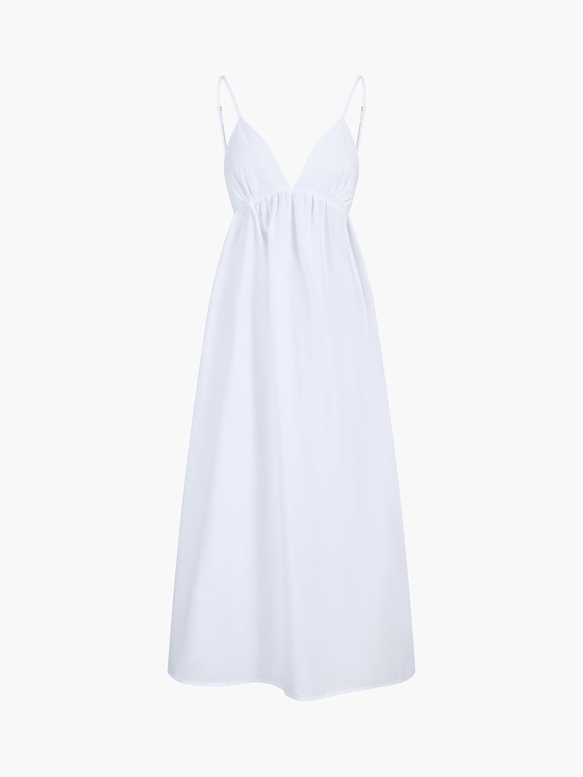Coastal Open Back Cotton Maxi Dress