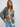 Chevron Contrast Button-Up Cardigan