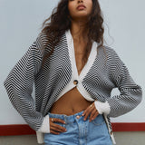 Oversized Herringbone Cardigan 4