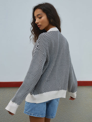 Oversized Herringbone Cardigan 5