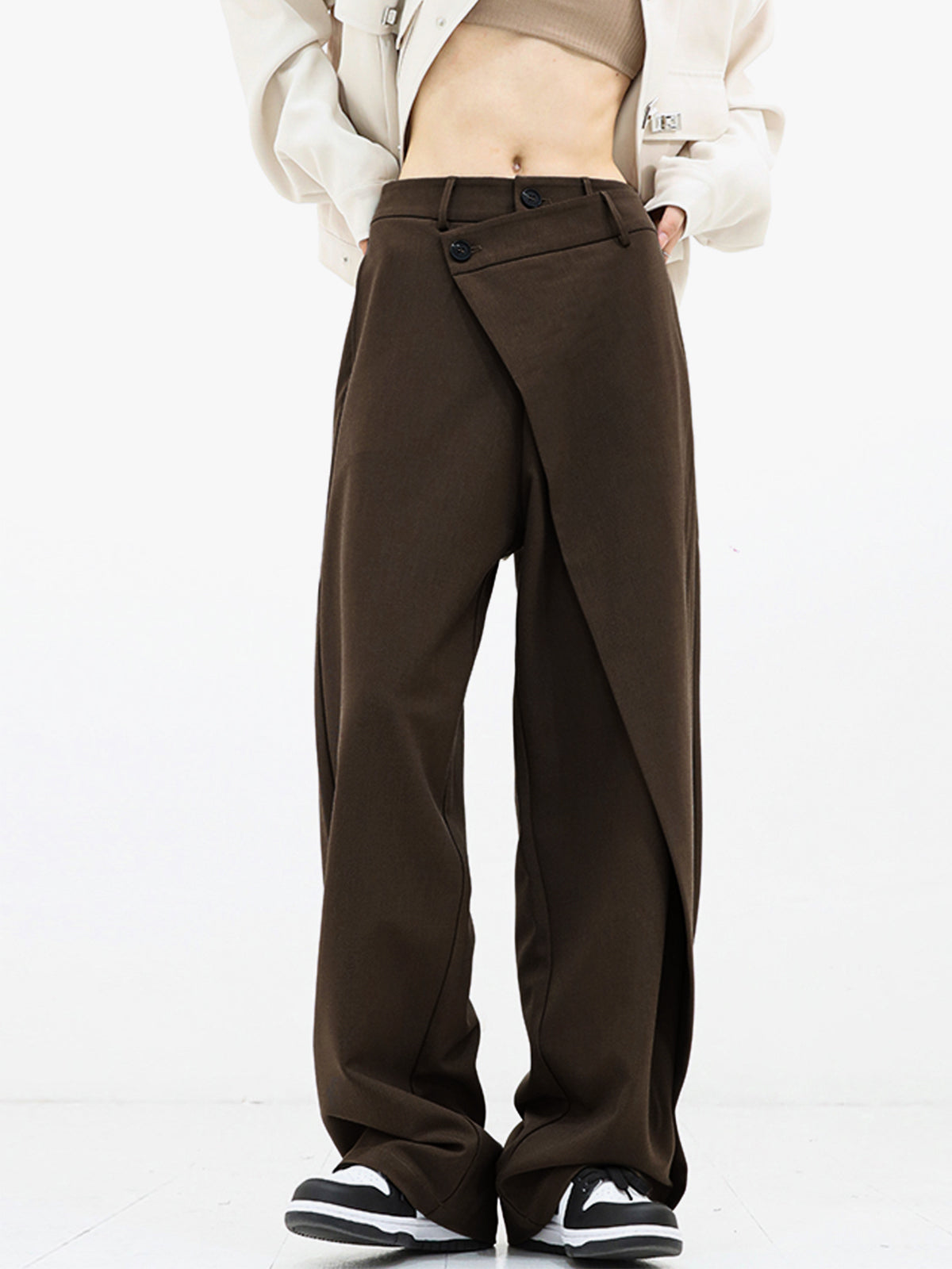 Asymmetrical Relaxed Fit Pants