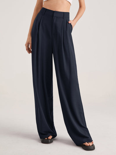 High Waisted Wide Leg Trousers