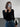 Sliver Lining Contrast Neckline Long Sleeve Top 4