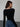 Sliver Lining Contrast Neckline Long Sleeve Top 3