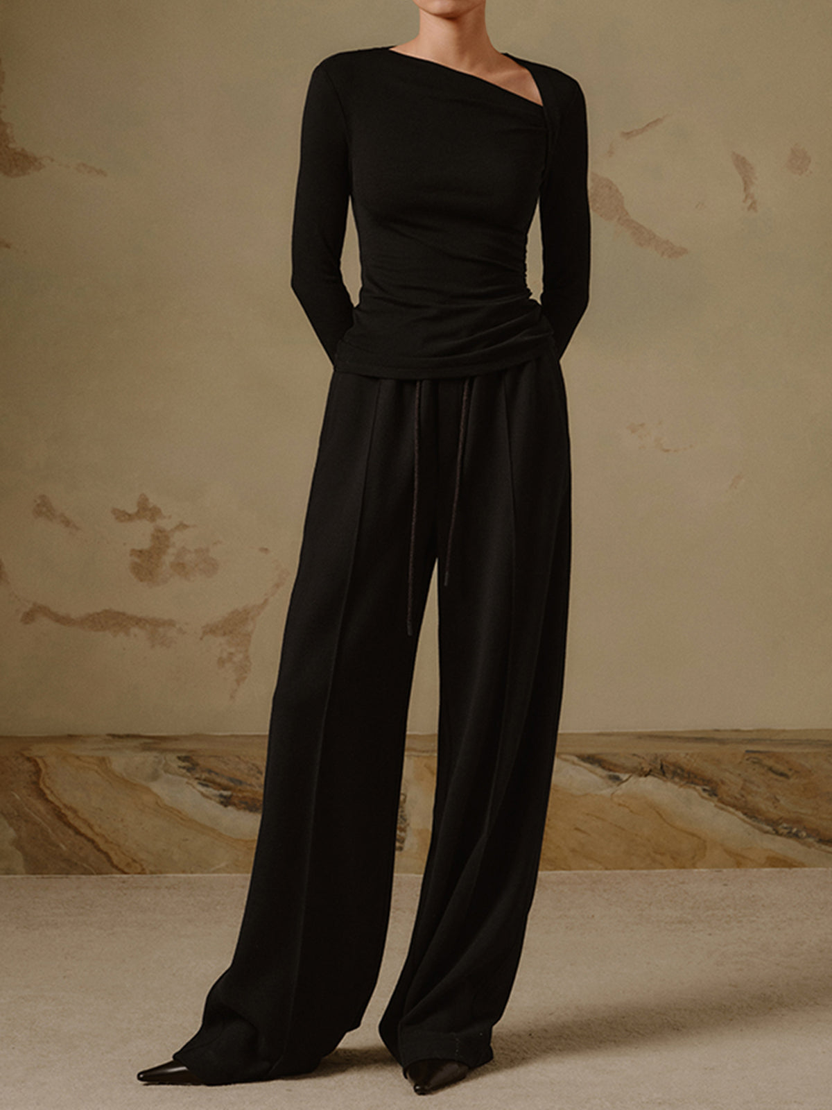 Asymmetric Long Sleeve Top