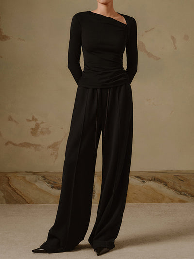 Asymmetric Long Sleeve Top
