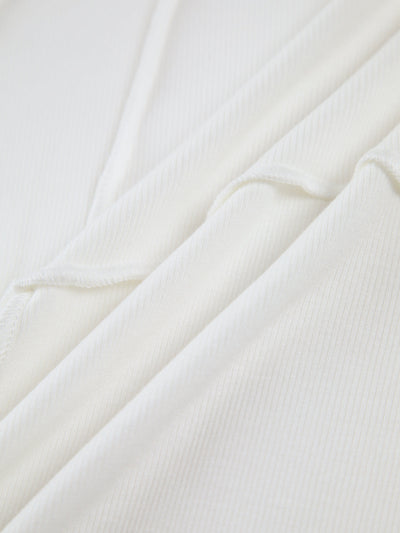 Fitted Long Sleeve Top with Raised Seam Detailing