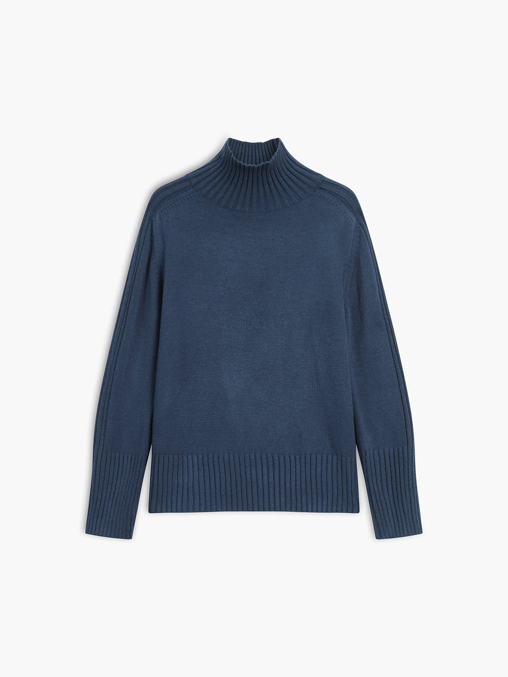 Solid High Neck Knit Sweater 3