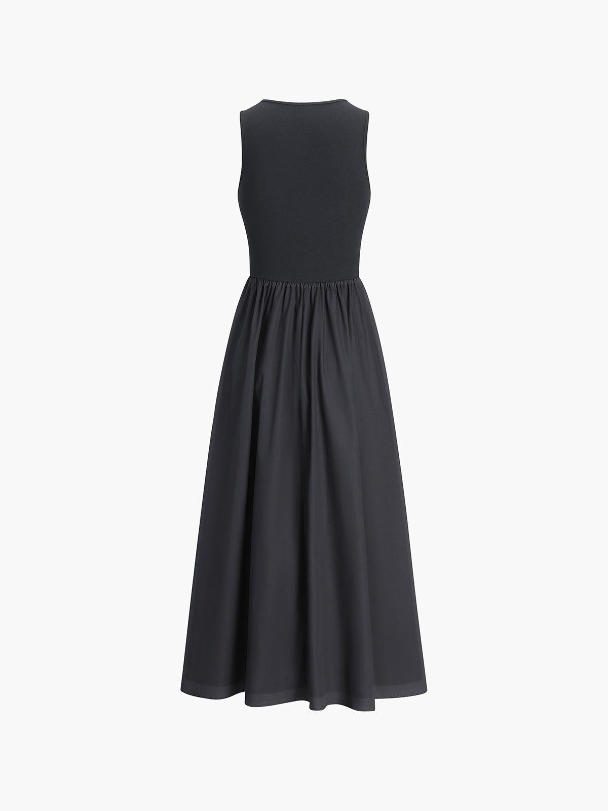 Sleeveless Cotton Blend Maxi Dress