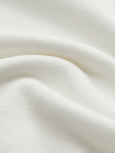 Ribbed Contour Stitch Mock Neck Top