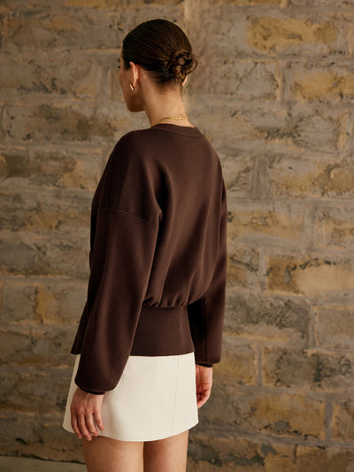 Deep V Knit Cardigan