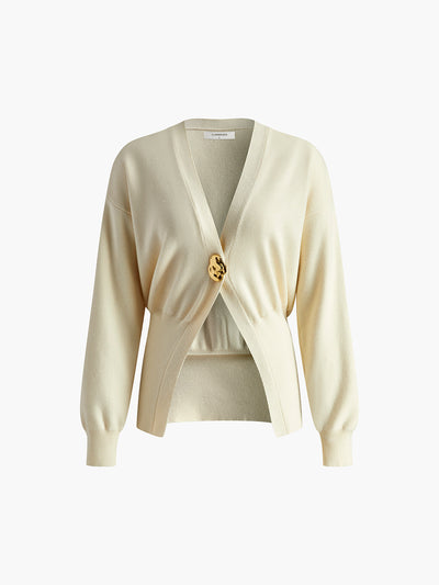Deep V Knit Cardigan