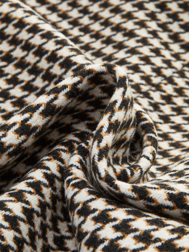 Houndstooth Split Blazer With Belt 6