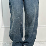 Balloon carpenter shiny denim jeans 3