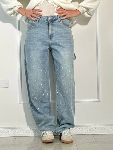 Balloon carpenter shiny denim jeans 4