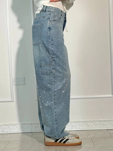Balloon carpenter shiny denim jeans 7