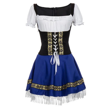 Blue Sexy Women Oktoberfest Dress Ladies Woman Bavarian German Wench Waitress Serving Maid Costume S-3XL Beer Girl Fancy Dress 1