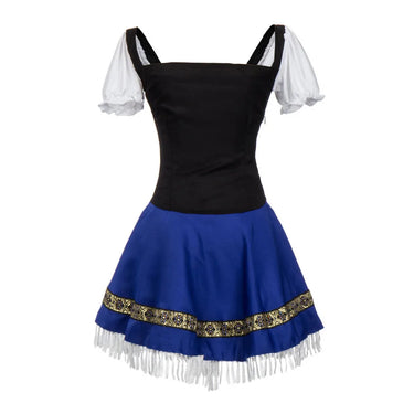 Blue Sexy Women Oktoberfest Dress Ladies Woman Bavarian German Wench Waitress Serving Maid Costume S-3XL Beer Girl Fancy Dress 3