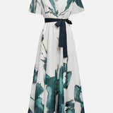 Bohemian Floral Maxi Dress – Elegant Deep V Neck Summer Wedding Guest Outfit 6
