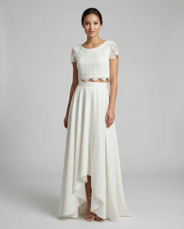 Bohemian Lace Dress – High-Low Design for Outdoor Celebrations 2