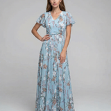 Boho Floral Maxi Dress – Elegant Ruffle Sleeves for Summer Events 3