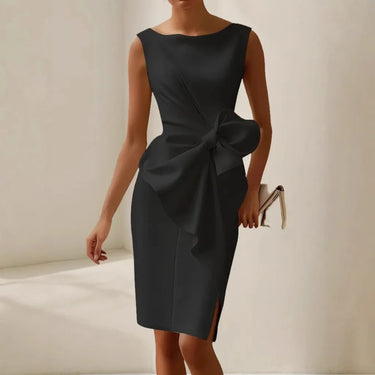 Bow Dress – Elegant Sleeveless Evening Party Dress for Women 1