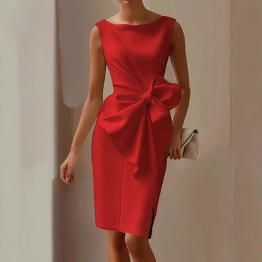Bow Dress – Elegant Sleeveless Evening Party Dress for Women 3
