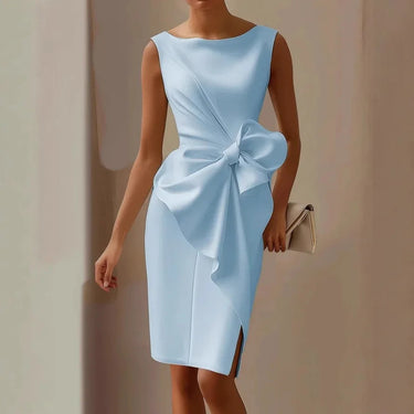 Bow Dress – Elegant Sleeveless Evening Party Dress for Women 4