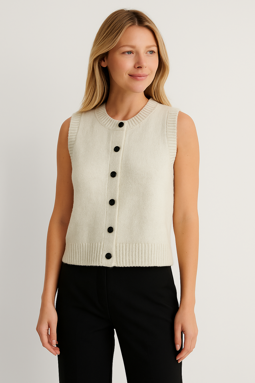 Button Up Sweater Vest