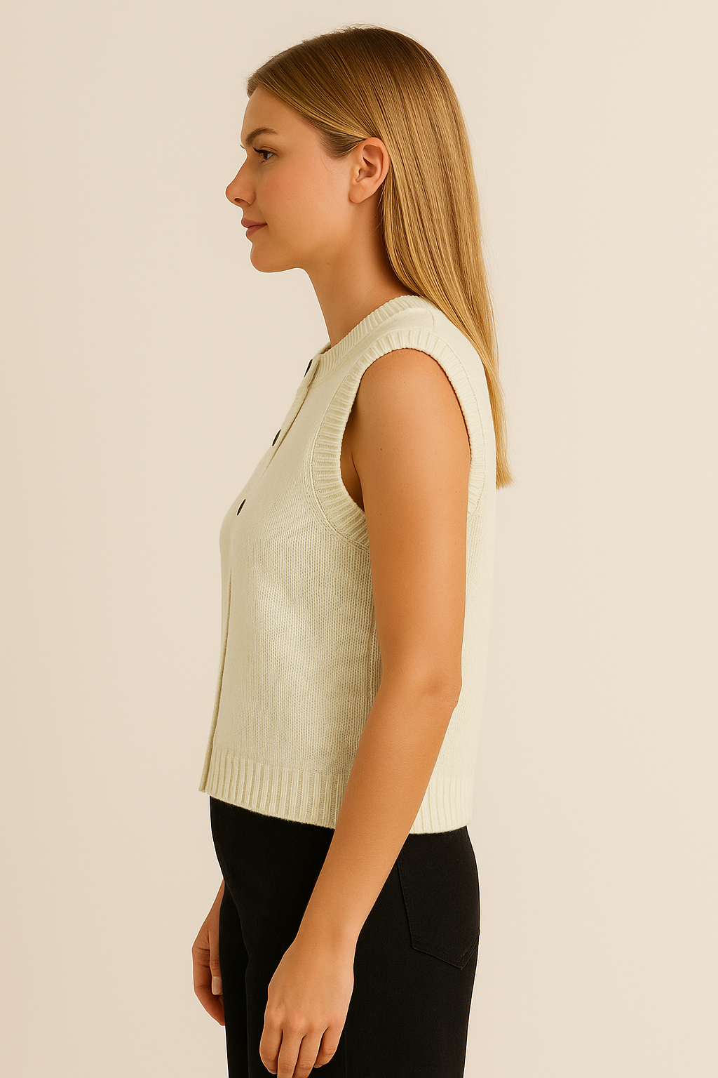 Button Up Sweater Vest